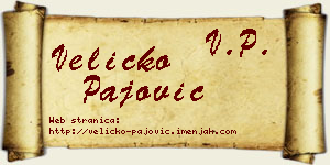 Veličko Pajović vizit kartica